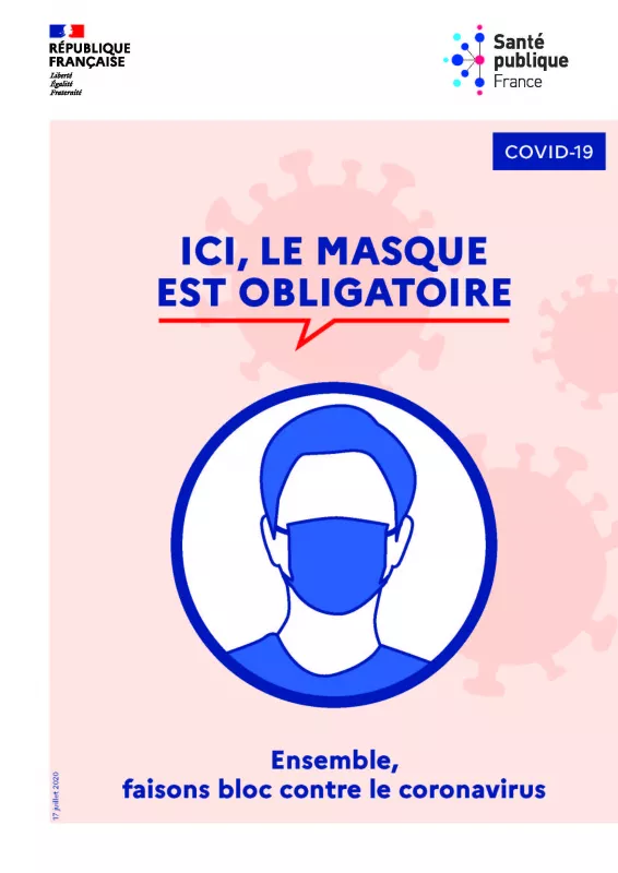 Affichage COVID-19 - Masque obligatoire